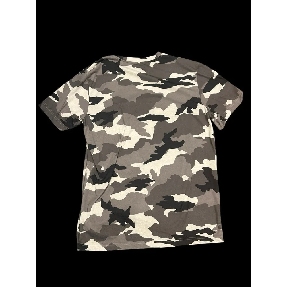 Adidas Climalite Shirt Men's Sz XL Black/White/Gray Camo Short Sleeve Crew Neck